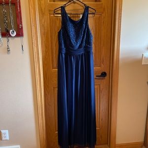 Navy full length gown NWT